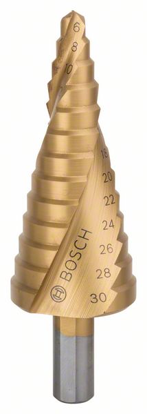 Stupňovitý vrták z HSS-TiN 6 - 30 mm, 10,0 mm, 93,5 mm - 1