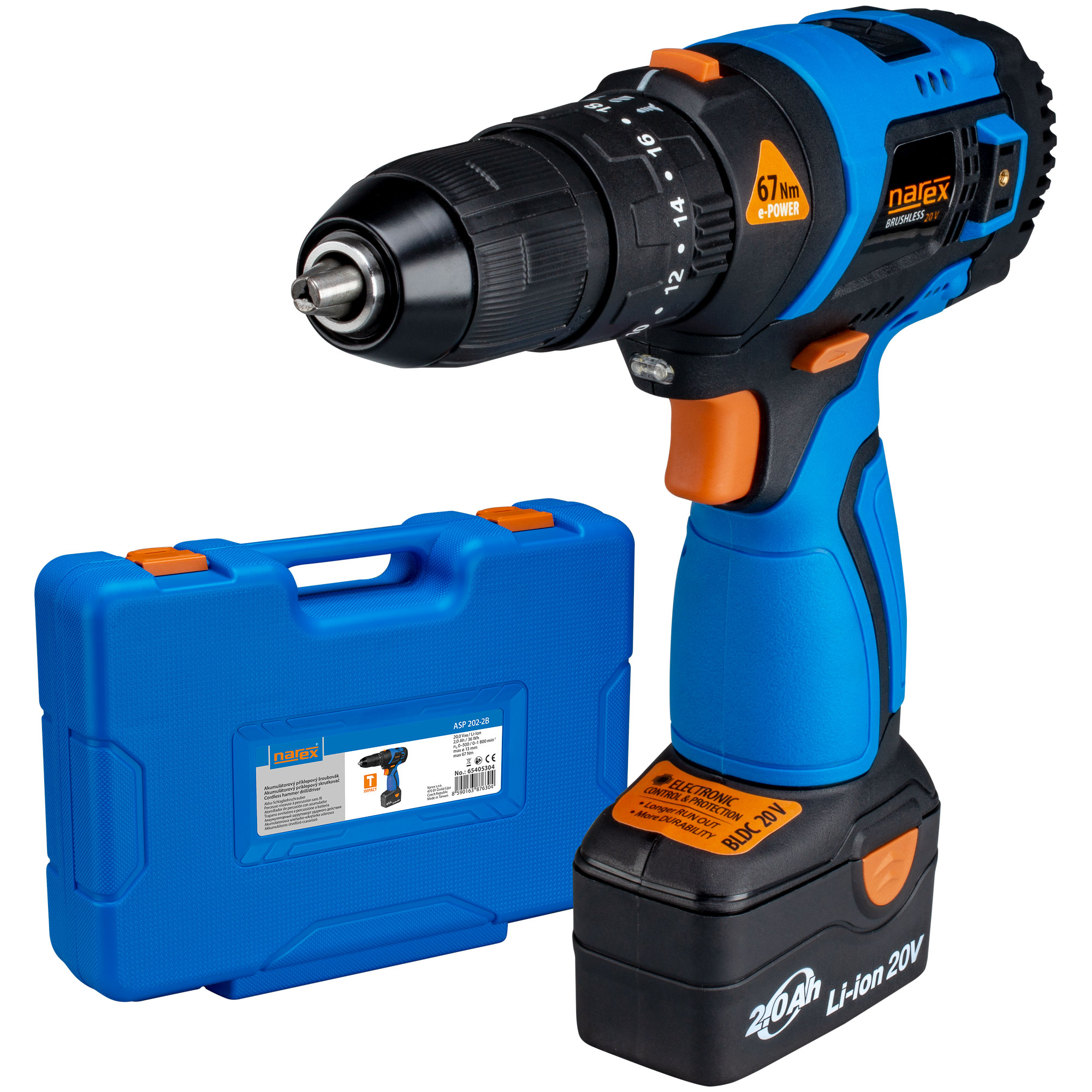 65405304_01_2000 ASP 202-2B - 20V BRUSHLESS e-POWER bezuhlíkový príklepový skrutkovač - 1