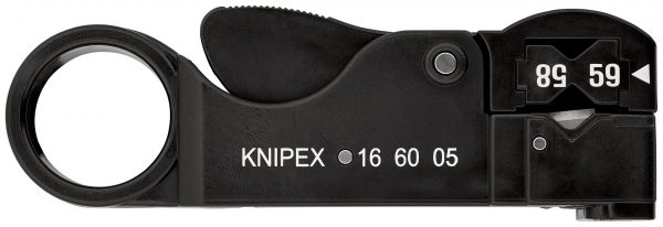 KNIPEX 16 60 05 SB Odizolovacie náradie na koaxiálne káble 105 mm - 1