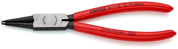 KNIPEX 44 11 J2 Kliešte na poistné krúžky pre vnútorné poistné krúžky vo vŕtaných otvoroch poplastované čierne atramentované 180 mm - 1
