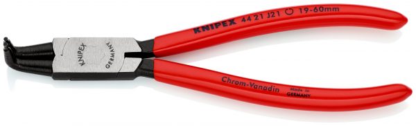KNIPEX 44 21 J21 SB Kliešte na poistné krúžky pre vnútorné poistné krúžky vo vŕtaných otvoroch poplastované čierne atramentované 170 mm (samoobslužná karta/blister) - 1