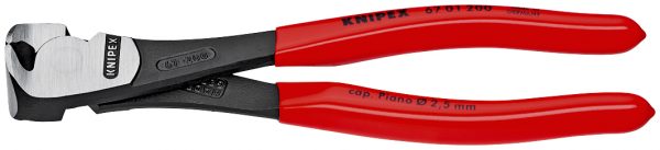 KNIPEX 67 01 200 SB Cvikacie kliešte s veľkou pákovou silou poplastované čierne atramentované 200 mm (samoobslužná karta/blister) - 1