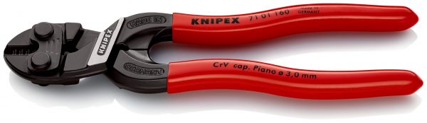 KNIPEX 71 01 160 CoBolt® S Kompaktné cvikacie kliešte poplastované čierne atramentované 160 mm - 1
