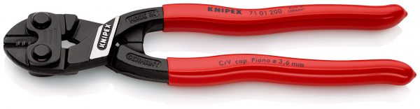 KNIPEX 71 01 200 SB CoBolt® Kompaktné pákové kliešte poplastované čierne atramentované 200 mm (samoobslužná karta/blister) - 1