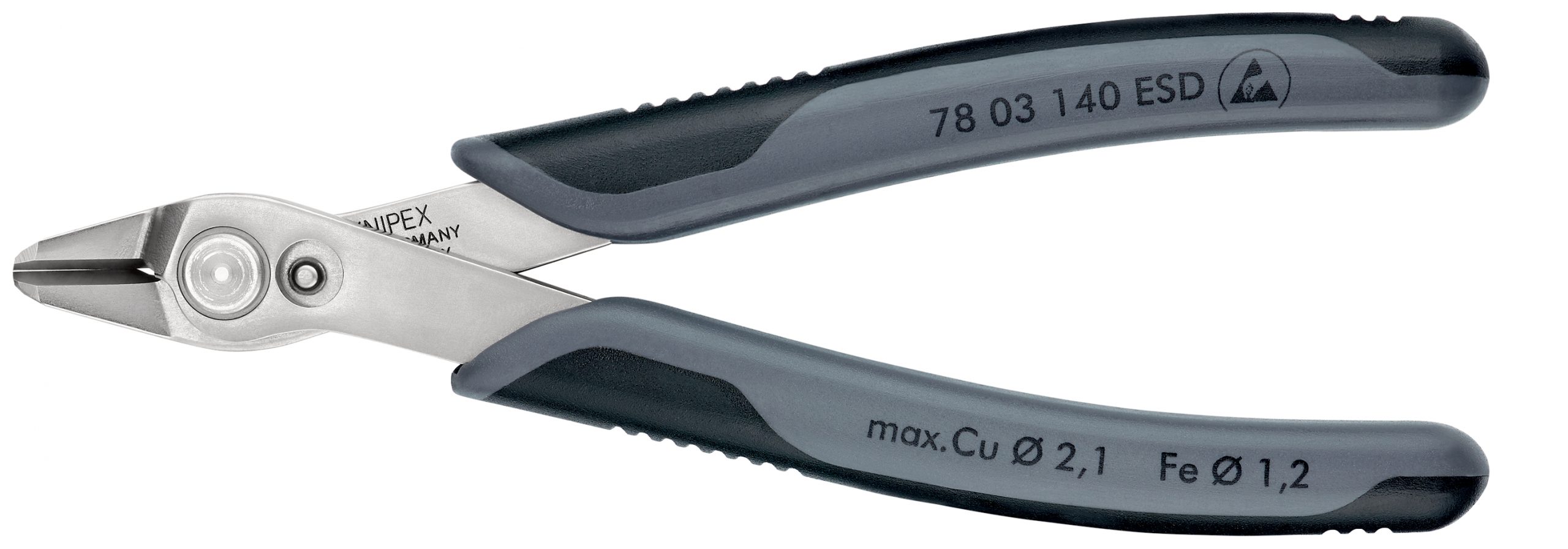7803140ESD-00-3 KNIPEX 78 03 140 ESD Electronic Super Knips® XL ESD s multi-komponentnými úchopmi 140 mm - 1