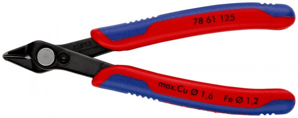 KNIPEX 78 61 125 SB Electronic Super Knips® s multi-komponentnými úchopmi leštené 125 mm (samoobslužná karta/blister) - 1