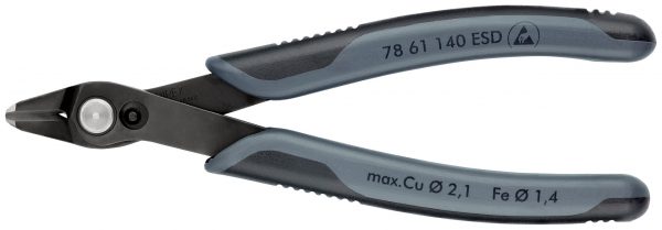KNIPEX 78 61 140 ESD Electronic Super Knips® XL ESD s multi-komponentnými úchopmi leštené 140 mm - 1