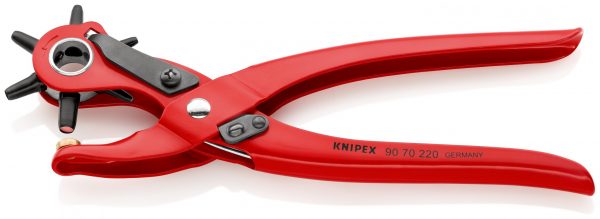 KNIPEX 90 70 220 EAN Otočné dierovacie kliešte popráškované na červeno 220 mm - 1