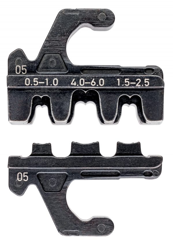 KNIPEX 97 39 05 Lisovacie čeluste pre neizolované otvorené ploché konektory (šírka zástrčky 4,8 + 6,3 mm) - 1