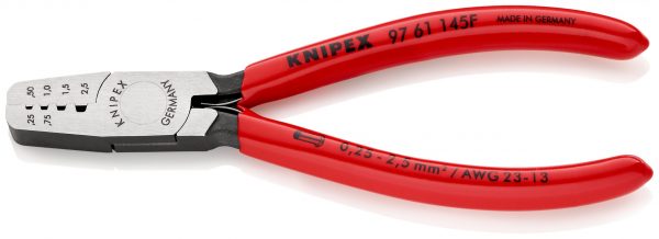 KNIPEX 97 61 145 F Lisovacie kliešte pre dutinky poplastované 145 mm - 1