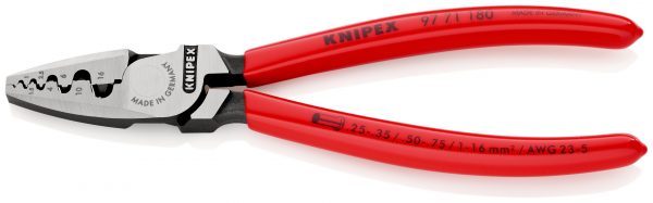 KNIPEX 97 71 180 Lisovacie kliešte pre dutinky poplastované 180 mm - 1