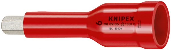 KNIPEX 98 49 08 Šesťhranný nástrčný kľúč pre šesťhranné skrutky s vnútorným štvorhranom 1/2" 75 mm - 1