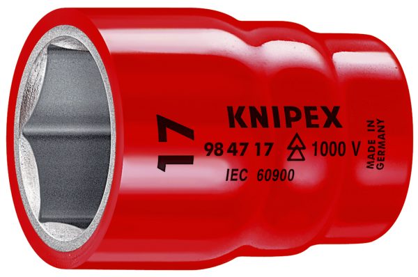 KNIPEX 98 47 18 Šesťhranný nástrčný kľúč pre šesťhranné skrutky s vnútorným štvorhranom 1/2" 55 mm - 1