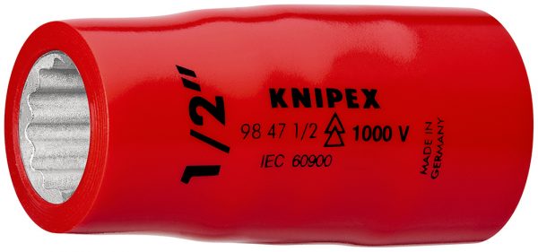 KNIPEX 98 47 3/4" 12- bodový nástrčný kľúč s vnútorným štvorhranom 1/2" 55 mm - 1