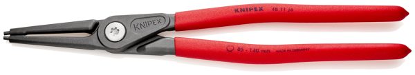 KNIPEX 48 11 J4 Presné kliešte na poistné krúžky pre vnútorné poistné krúžky vo vŕtaných otvoroch s protišmykovým plastovým povrchom šedá atramentizovaná 320 mm - 1