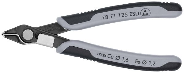 KNIPEX 78 71 125 ESD Electronic Super Knips® ESD s multi-komponentnými úchopmi leštené 125 mm - 1